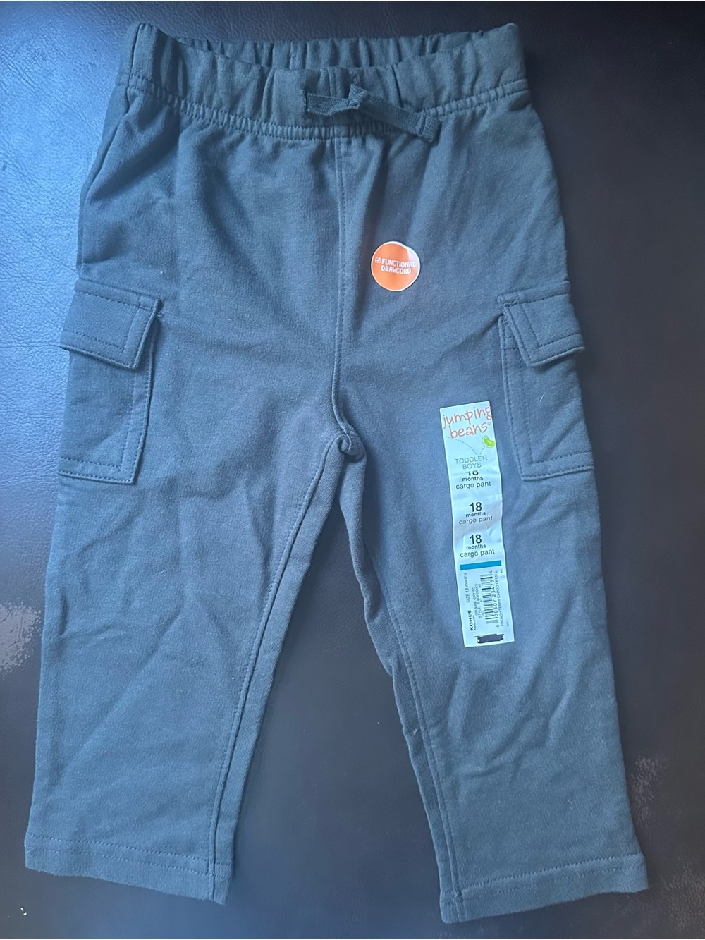 Jumping Beans Toddler Dark Gray Cargo Sweat Pants - 18 Months, NWT